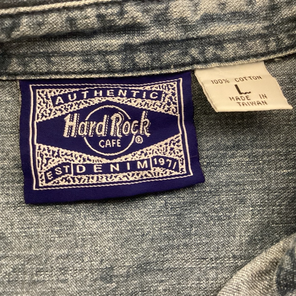 Hard Rock Cafe Vintage Nashville Tennessee Vintage Embroidered Denim Shirt - Picture 7 of 10